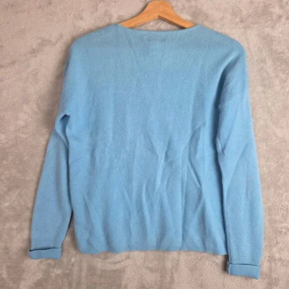 Nordstrom Signature 100% Cashmere Crewneck Sweater, Size Medium - Picture 3 of 7